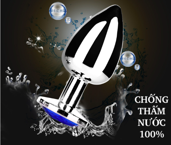 Phích inox cắm hậu môn đính đá đẹp nhỏ gọn tăng khoái cảm